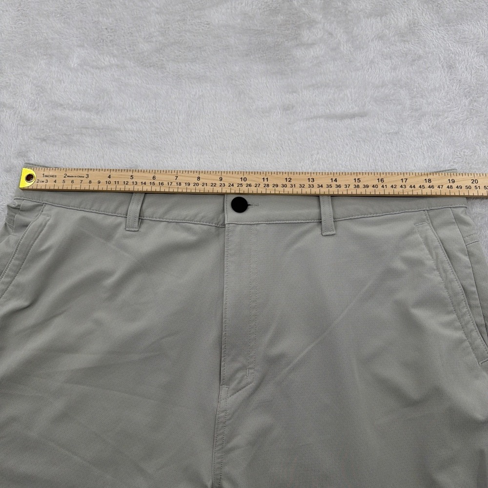 HURLEY MENS 38 HYBRID SHORTS ACTIVE SHORTS GOLF SHORTS GRAY GEOMETRIC DESIGN - Picture 7 of 10
